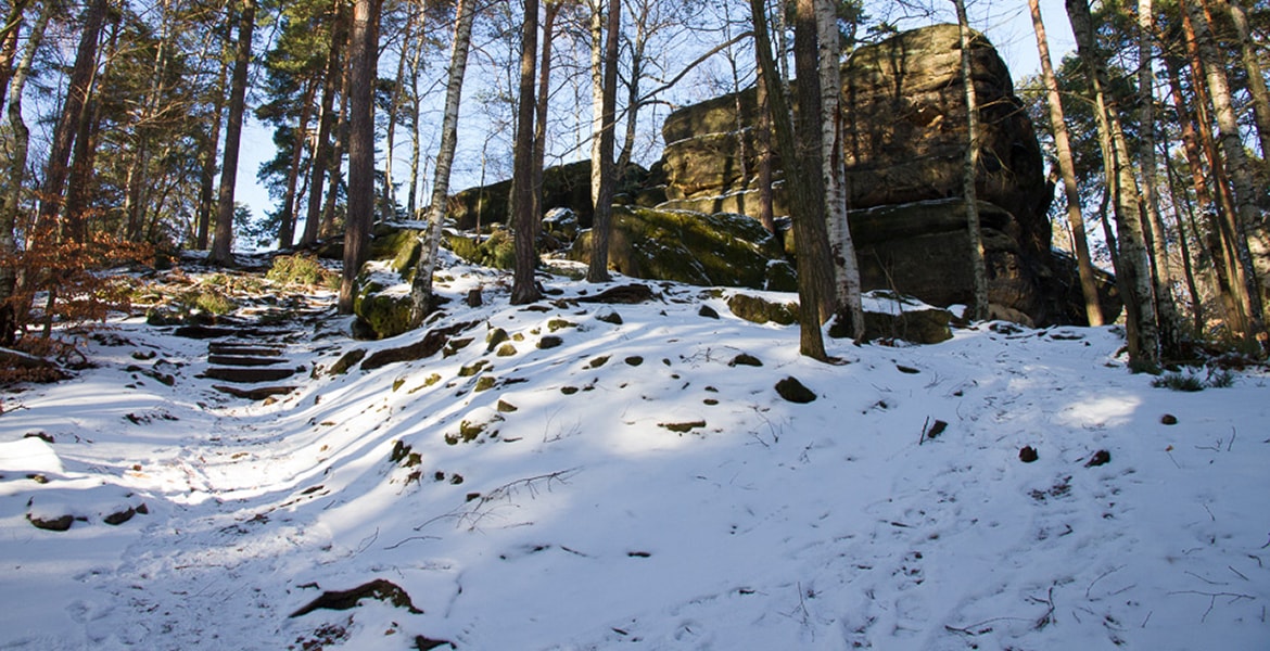 Hier gibt’s viele Kletterfelsen