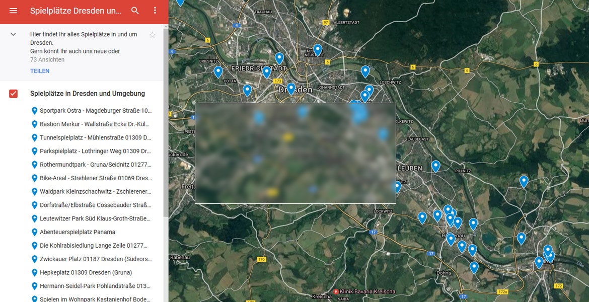 Karte Spielplätze